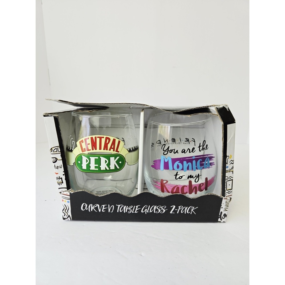 Friends Curved Table Glass 2 pack New Central Perk Monica Rachel